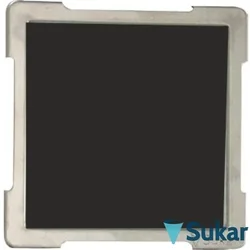 Sukar - Sukar Line9 10x10 Paslanmaz Çelik Çerçeve Üzeri Cam Izgaralı Süzgeç, Paslanmaz Çelik, Siyah Cam Model