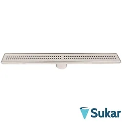 Sukar - Sukar Line6 Cube Izgaralı Lineer Duş Kanalı, 30 cm, Mat Paslanmaz Çelik Kasa, Koku Önleyicili, Yalıtım Eteksiz