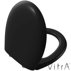 Vitra - Vitra Memoria Klozet Kapağı, Mat Siyah, Yavaş Kapanır, Kolay Sökülebilir