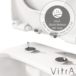 Vitra - Vitra Sento Slim Klozet Kapağı, Yavaş Kapanır