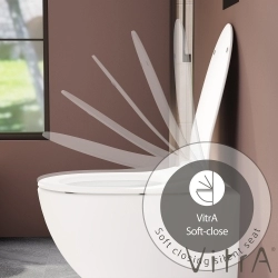 Vitra - Vitra Sento Slim Klozet Kapağı, Yavaş Kapanır