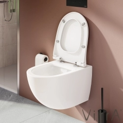 Vitra - Vitra Sento Slim Klozet Kapağı, Yavaş Kapanır