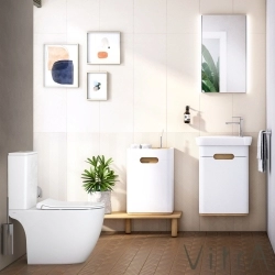 Vitra - Vitra Sento Slim Klozet Kapağı, Yavaş Kapanır, Mat Beyaz