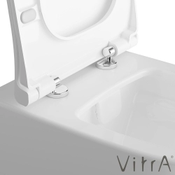 Vitra - Vitra Sento Slim Klozet Kapağı, Yavaş Kapanır, Mat Beyaz