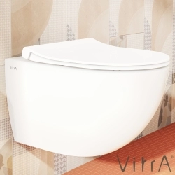 Vitra - Vitra Sento Slim Klozet Kapağı, Yavaş Kapanır, Kolay Sökülebilir, Mat Beyaz