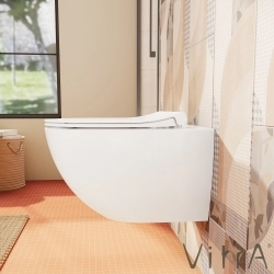 Vitra - Vitra Sento Slim Klozet Kapağı, Yavaş Kapanır, Kolay Sökülebilir, Mat Beyaz