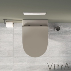 Vitra - Vitra Sento Slim Klozet Kapağı, Yavaş Kapanır, Mat Bej