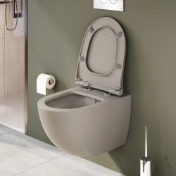 Vitra - Vitra Sento Slim Klozet Kapağı, Yavaş Kapanır, Mat Bej
