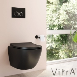 Vitra - Vitra Sento Slim Klozet Kapağı, Yavaş Kapanır, Mat Siyah