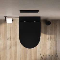 Vitra - Vitra Sento Slim Klozet Kapağı, Yavaş Kapanır, Mat Siyah
