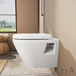 Vitra - Vitra Arkitekt Model-2 Yuvarlak Form Klozet Kapağı, Yavaş Kapanır, Kolay Sökülebilir