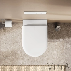 Vitra - Vitra Arkitekt Model-2 Yuvarlak Form Klozet Kapağı, Yavaş Kapanır, Kolay Sökülebilir