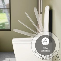 Vitra - Vitra Metropole Slim Klozet Kapağı, Yavaş Kapanır