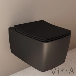 Vitra - Vitra Metropole Slim Klozet Kapağı, Yavaş Kapanır, Kolay Sökülebilir, Mat Siyah