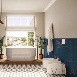 Vitra - Vitra Plural Klozet Kapağı, Altın Renk Metal Menteşeli, Yavaş Kapanır, Kolay Sökülebilir, Mat Beyaz