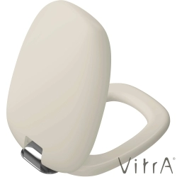 Vitra - Vitra Plural Klozet Kapağı, Altın Renk Metal Menteşeli, Yavaş Kapanır, Kolay Sökülebilir, Mat Kum Beji