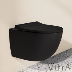 Vitra - Vitra Sento Yavaş Kapanır Klozet Kapağı, Kolay Sökülebilir, Siyah