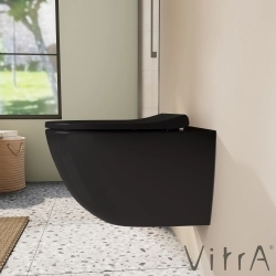 Vitra - Vitra Sento Yavaş Kapanır Klozet Kapağı, Kolay Sökülebilir, Siyah
