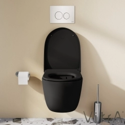 Vitra - Vitra Sento Yavaş Kapanır Klozet Kapağı, Kolay Sökülebilir, Mat Siyah