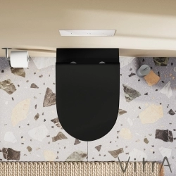 Vitra - Vitra Sento Yavaş Kapanır Klozet Kapağı, Kolay Sökülebilir, Mat Siyah