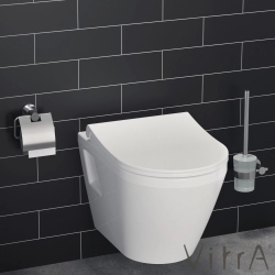 Vitra - Vitra Integra Yavaş Kapanır Klozet Kapağı, Metal Menteşeli, Kolay Sökülebilir