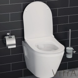 Vitra - Vitra Integra Yavaş Kapanır Klozet Kapağı, Metal Menteşeli, Kolay Sökülebilir