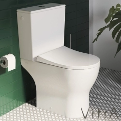 Vitra - Vitra Integra Round Klozet Kapağı, Slim, Yavaş Kapanır, Kolay Sök-Tak, Mat Beyaz