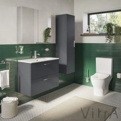 Vitra - Vitra Integra Round Klozet Kapağı, Slim, Yavaş Kapanır, Kolay Sök-Tak, Mat Beyaz