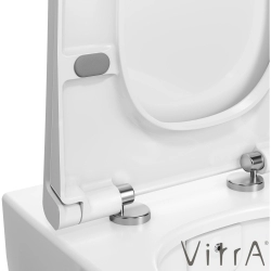 Vitra - Vitra Integra Round Klozet Kapağı, Slim, Yavaş Kapanır, Kolay Sök-Tak, Mat Beyaz