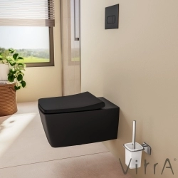 Vitra - Vitra Metropole Slim Klozet Kapağı, Yavaş Kapanır, Kolay Sökülebilir, Mat Siyah
