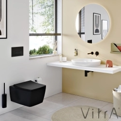 Vitra - Vitra Metropole Slim Klozet Kapağı, Yavaş Kapanır, Kolay Sökülebilir, Mat Siyah