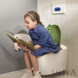 Vitra - Vitra Sento Çocuklar İçin Klozet Kapağı, Yavaş Kapanır, Yeşil-Sarı