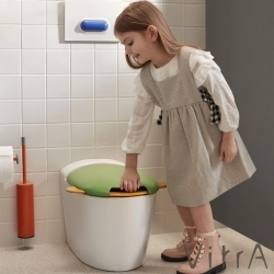 Vitra - Vitra Sento Çocuklar İçin Klozet Kapağı, Yavaş Kapanır, Yeşil-Sarı