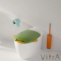 Vitra - Vitra Sento Çocuklar İçin Klozet Kapağı, Yavaş Kapanır, Yeşil-Sarı