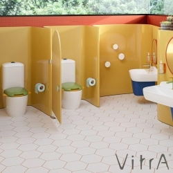 Vitra - Vitra Sento Çocuklar İçin Klozet Kapağı, Yavaş Kapanır, Yeşil-Sarı