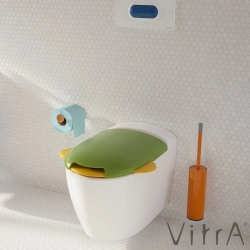 Vitra - Vitra Sento Çocuklar İçin Klozet Kapağı, Yavaş Kapanır, Yeşil-Sarı