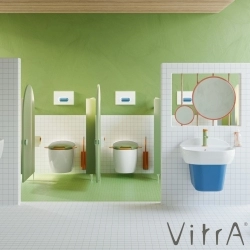 Vitra - Vitra Sento Çocuklar İçin Klozet Kapağı, Yavaş Kapanır, Yeşil-Sarı