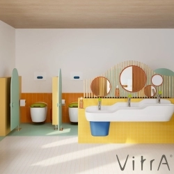 Vitra - Vitra Sento Çocuklar İçin Klozet Kapağı, Yavaş Kapanır, Yeşil-Sarı