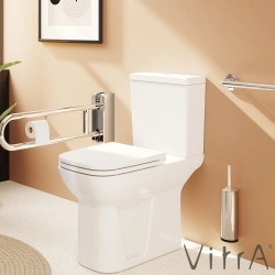 Vitra - Vitra S20 Klozet Kapağı, Yavaş Kapanır, Kolay Sökülebilir