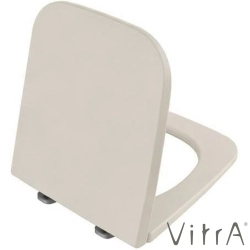 Vitra - Vitra Metropole Square Süper Slim Yavaş Kapanır Klozet Kapağı, Kolay Sökülebilir, Mat Kum Beji