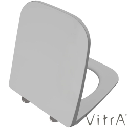Vitra - Vitra Metropole Square Süper Slim Yavaş Kapanır Klozet Kapağı, Kolay Sökülebilir, Mat Taş Gri