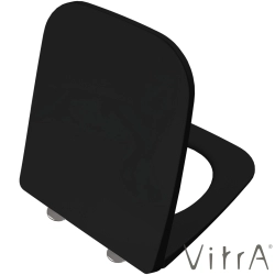 Vitra - Vitra Metropole Square Süper Slim Yavaş Kapanır Klozet Kapağı, Kolay Sökülebilir, Mat Siyah