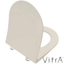 Vitra - Vitra Metropole Round Slim Yavaş Kapanır Klozet Kapağı, Kolay Sökülebilir, Çift Kat Görünümlü, Mat Kum Beji