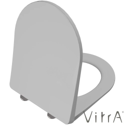 Vitra - Vitra Metropole Round Slim Yavaş Kapanır Klozet Kapağı, Kolay Sökülebilir, Çift Kat Görünümlü, Mat Taş Gri
