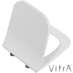 Vitra - Vitra Metropole Square Slim Yavaş Kapanır Klozet Kapağı, Kolay Sökülebilir, Mat Beyaz