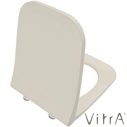 Vitra - Vitra Metropole Square Slim Yavaş Kapanır Klozet Kapağı, Kolay Sökülebilir, Mat Kum Beji
