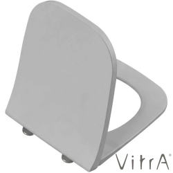 Vitra - Vitra Metropole Square Slim Yavaş Kapanır Klozet Kapağı, Kolay Sökülebilir, Mat Taş Gri