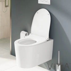 Vitra - Vitra Nest QuantumFlush Slim Klozet Kapağı, Yavaş Kapanır