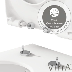 Vitra - Vitra Nest QuantumFlush Slim Klozet Kapağı, Yavaş Kapanır