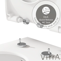 Vitra - Vitra Nest QuantumFlush Klozet Kapağı, Yavaş Kapanır